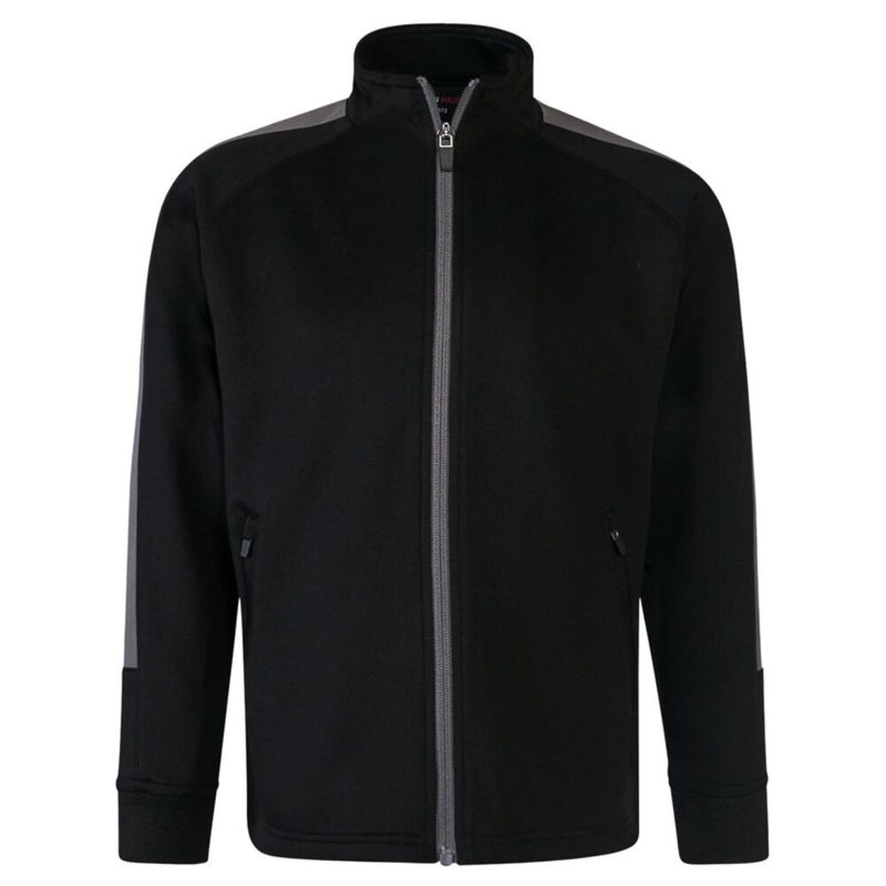 Finden & Hales Childrens/Kids Knitted Track Top / Black/Gunmetal Gray